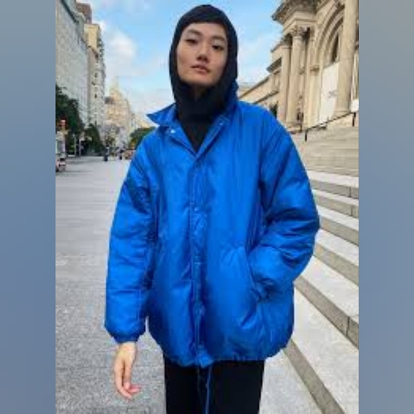 Tna Coaches Jacket, Electric Blue, Size 2, NWOT - Picture 2 of 5